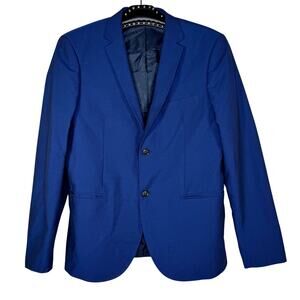 Topman Blue Two Button Single Breasted Blazer Suit Jacket 42